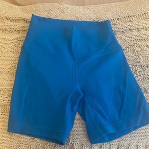 Lululemon Align Electric Blue Bike Shorts